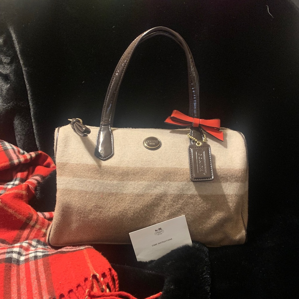 Coach Wool Satchel Purse